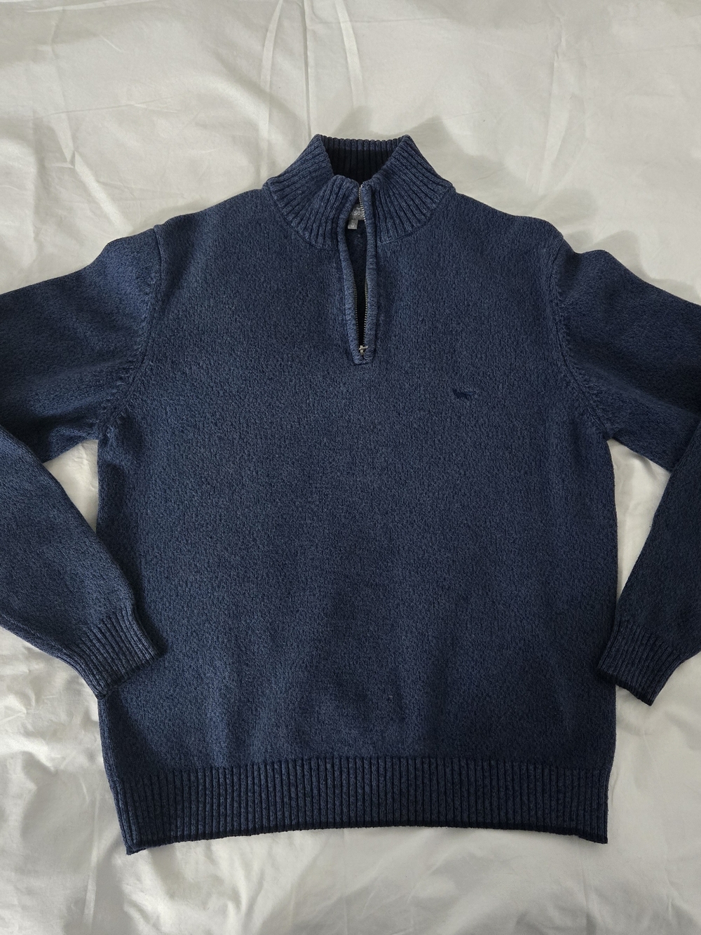 Men's Navy Half-Zip Knit Sweater